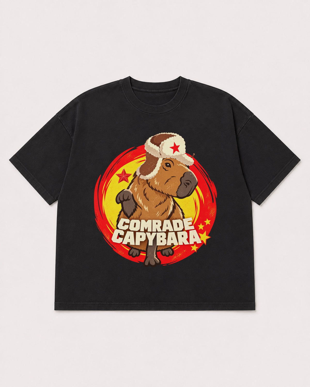 Mockup Boxy Heavyweight Tee Black product