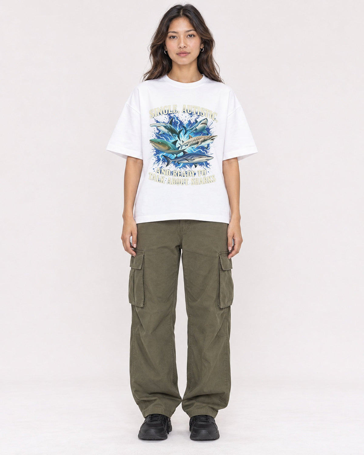 Mockup Boxy Heavyweight Tee White female full-body 02