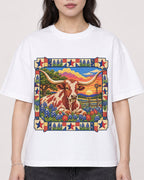 Mockup Boxy Heavyweight Tee White female close-up 03