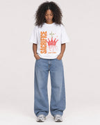 Mockup Boxy Heavyweight Tee White female full-body 05