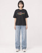 Mockup Boxy Heavyweight Tee Black female full-body 11