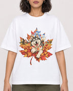 Mockup Boxy Heavyweight Tee White female close-up 37