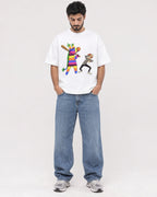 Mockup Boxy Heavyweight Tee White male full-body 07