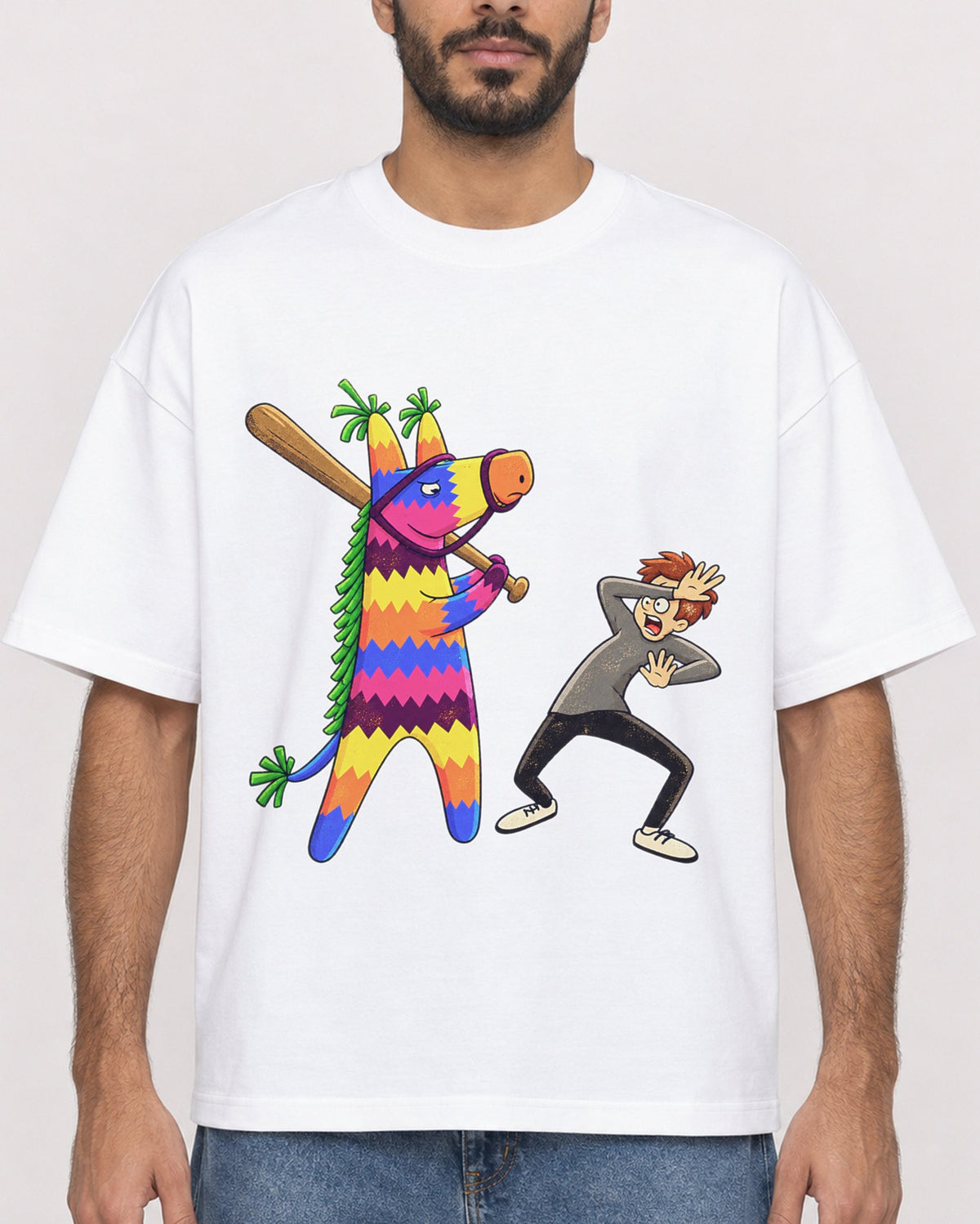 Mockup Boxy Heavyweight Tee White male close-up 07