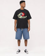 Mockup Boxy Heavyweight Tee Black male full-body 15