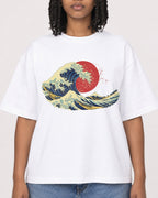 Mockup Boxy Heavyweight Tee White female close-up 15