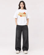 Mockup Boxy Heavyweight Tee White female full-body 03