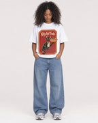 Mockup Boxy Heavyweight Tee White female full-body 05