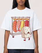 Mockup Boxy Heavyweight Tee White female close-up 04