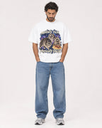 Mockup Boxy Heavyweight Tee White male full-body 47