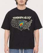 Mockup Boxy Heavyweight Tee Black male close-up 03