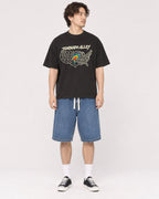 Mockup Boxy Heavyweight Tee Black male full-body 03