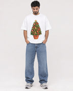 Mockup Boxy Heavyweight Tee White male full-body 07