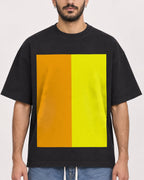 Mockup Boxy Heavyweight Tee Black male close-up 07