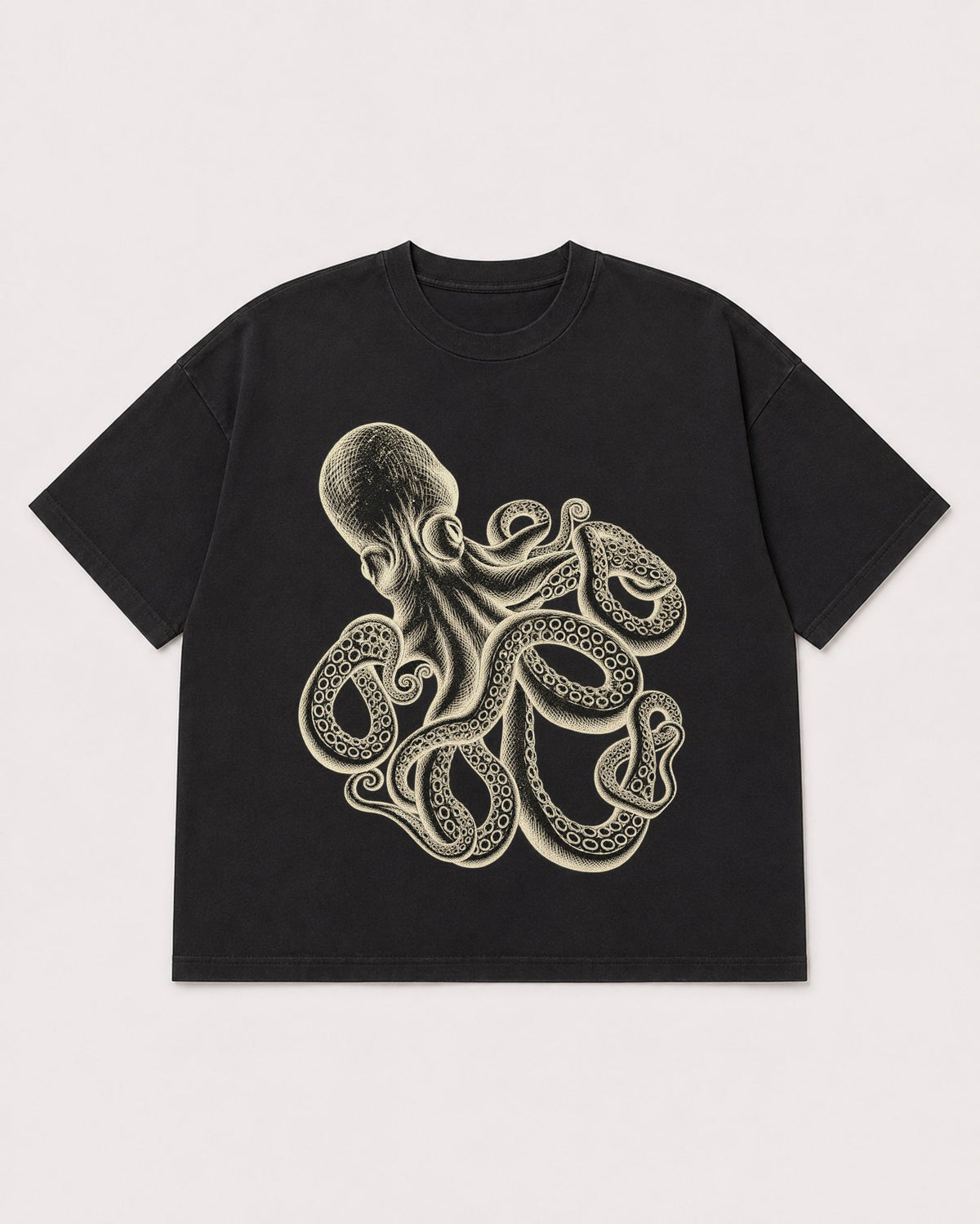 Mockup Boxy Heavyweight Tee Black product