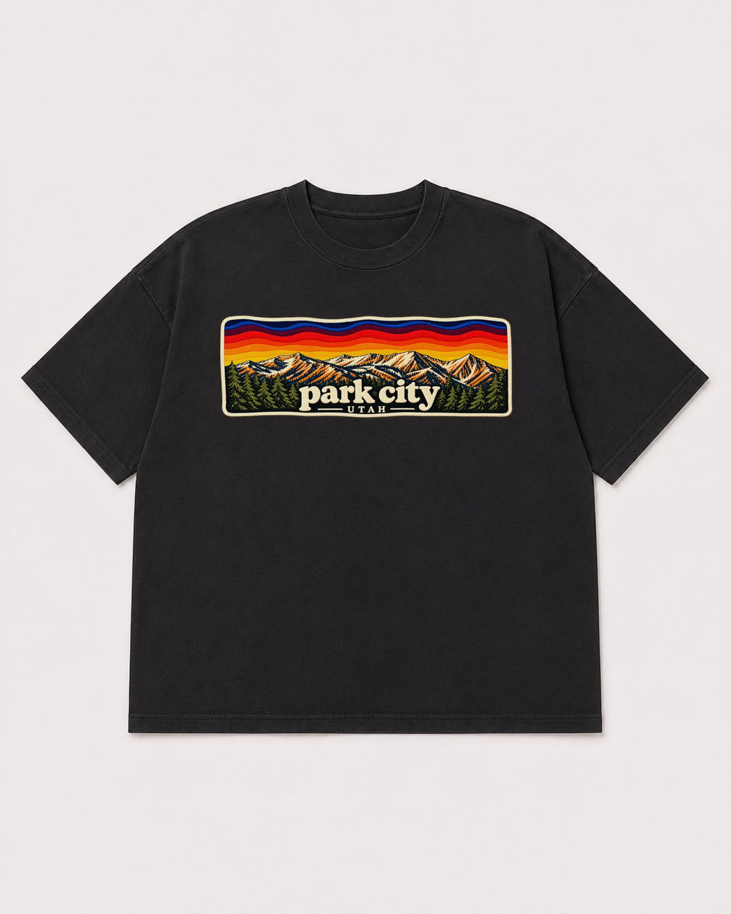 Mockup Boxy Heavyweight Tee Black product
