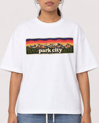 Mockup Boxy Heavyweight Tee White female close-up 16