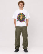 Mockup Boxy Heavyweight Tee White male full-body 09