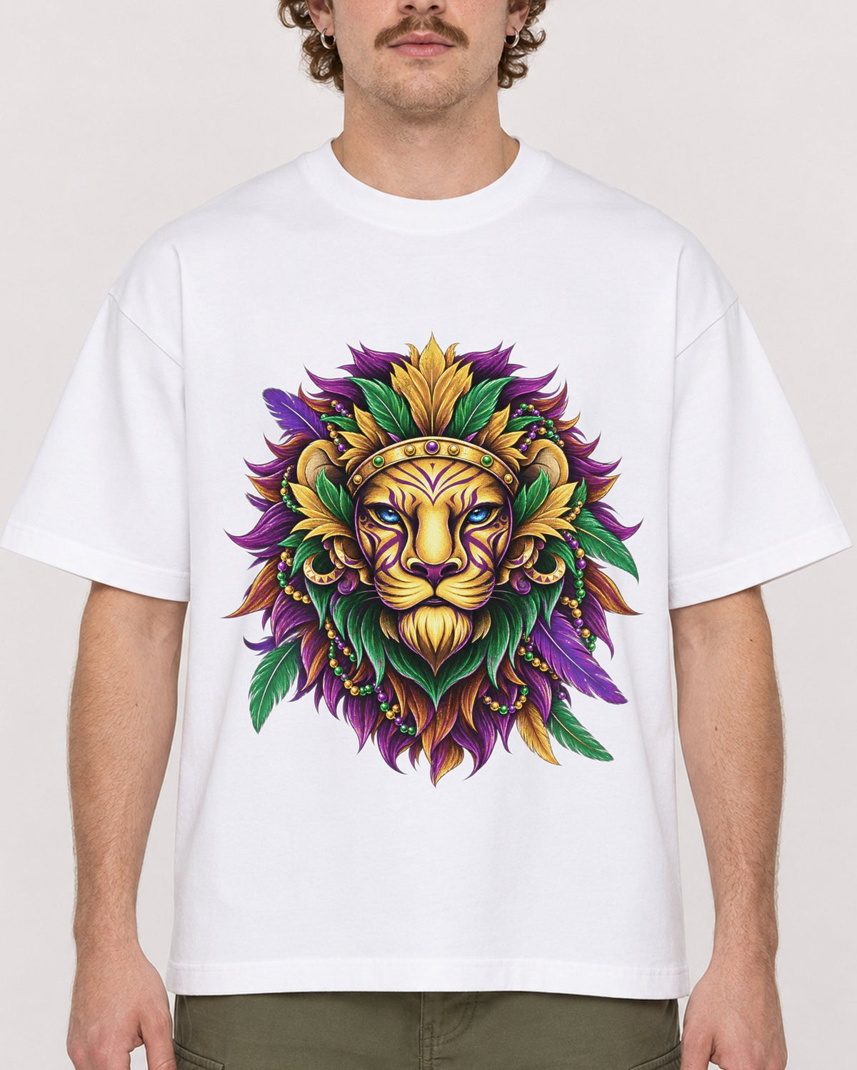 Mockup Boxy Heavyweight Tee White male close-up 09