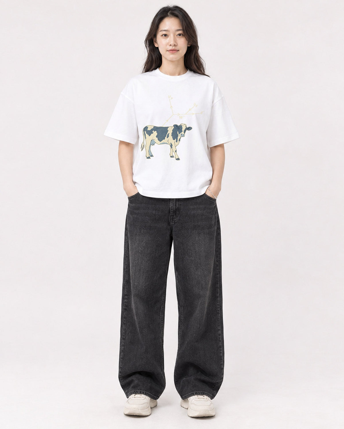 Mockup Boxy Heavyweight Tee White female full-body 03