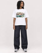 Mockup Boxy Heavyweight Tee White female full-body 24