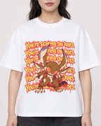Mockup Boxy Heavyweight Tee White female close-up 03