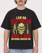 Mockup Boxy Heavyweight Tee Black male close-up 09