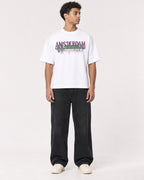 Mockup Boxy Heavyweight Tee White male full-body 10