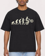 Mockup Boxy Heavyweight Tee Black male close-up 05