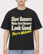 Mockup Boxy Heavyweight Tee Black male close-up 01