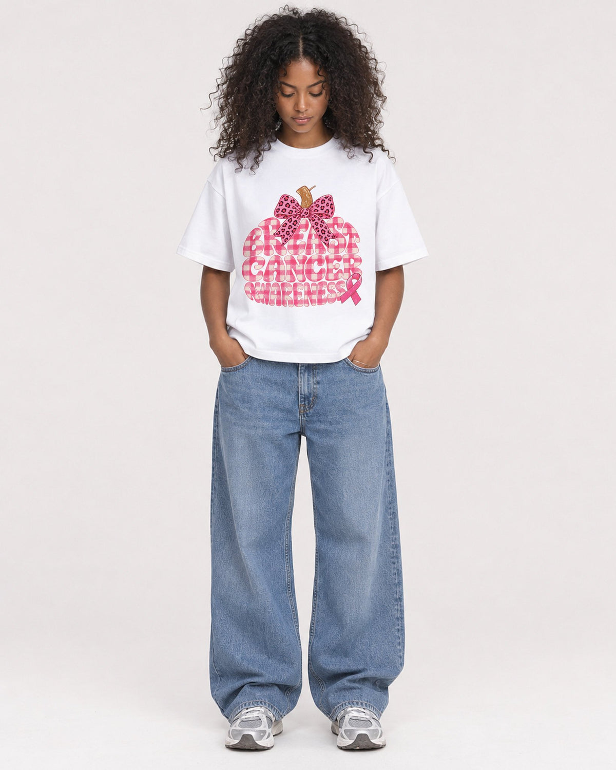Mockup Boxy Heavyweight Tee White female full-body 05