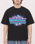 Mockup Boxy Heavyweight Tee Black male close-up 03