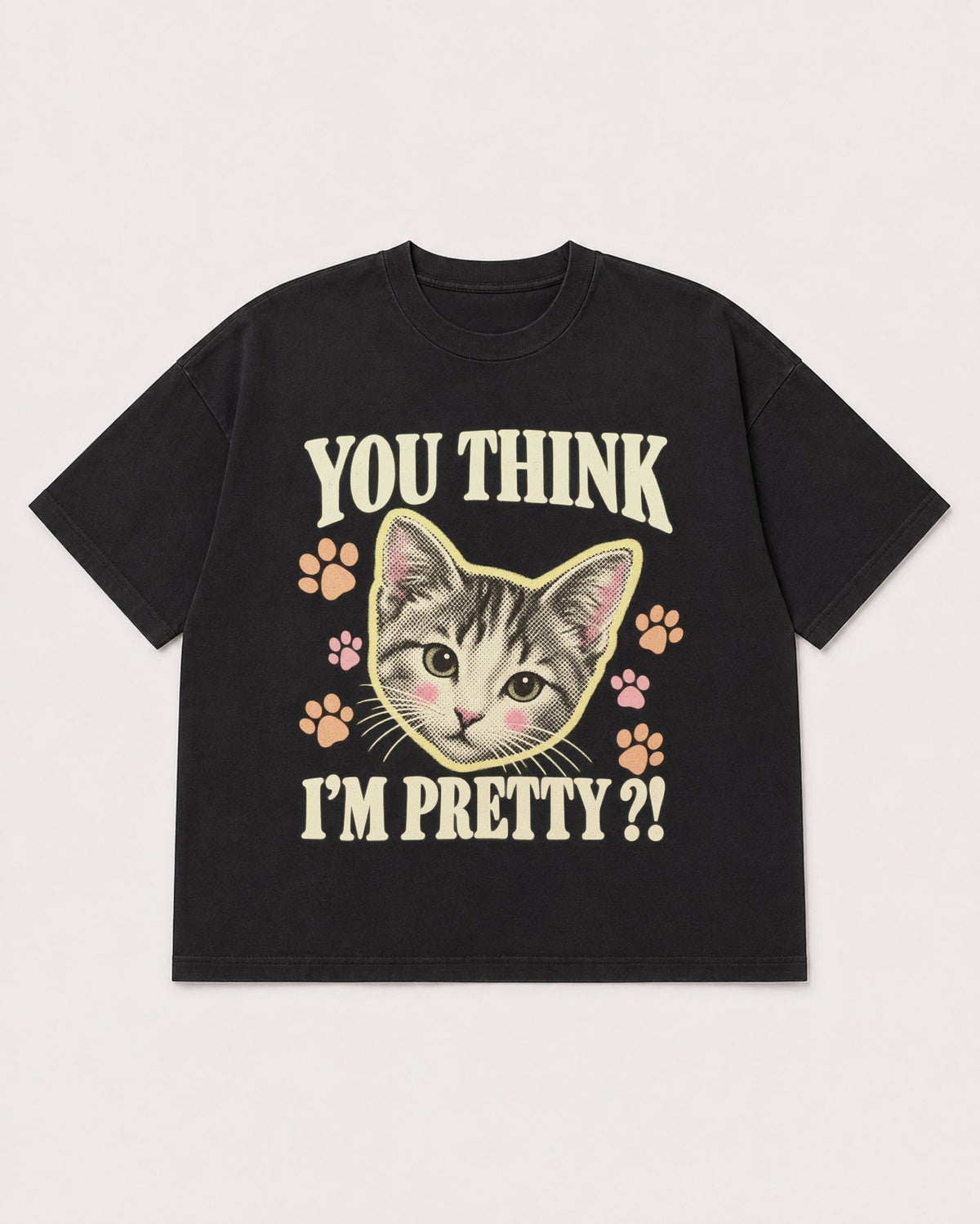 Mockup Boxy Heavyweight Tee Black product