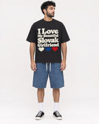 Mockup Boxy Heavyweight Tee Black male full-body 07