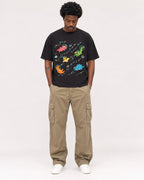 Mockup Boxy Heavyweight Tee Black male full-body 24