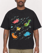 Mockup Boxy Heavyweight Tee Black male close-up 24