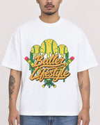 Mockup Boxy Heavyweight Tee White male close-up 12