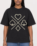 Mockup Boxy Heavyweight Tee Black female close-up 04