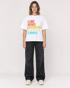 Mockup Boxy Heavyweight Tee White female full-body 38