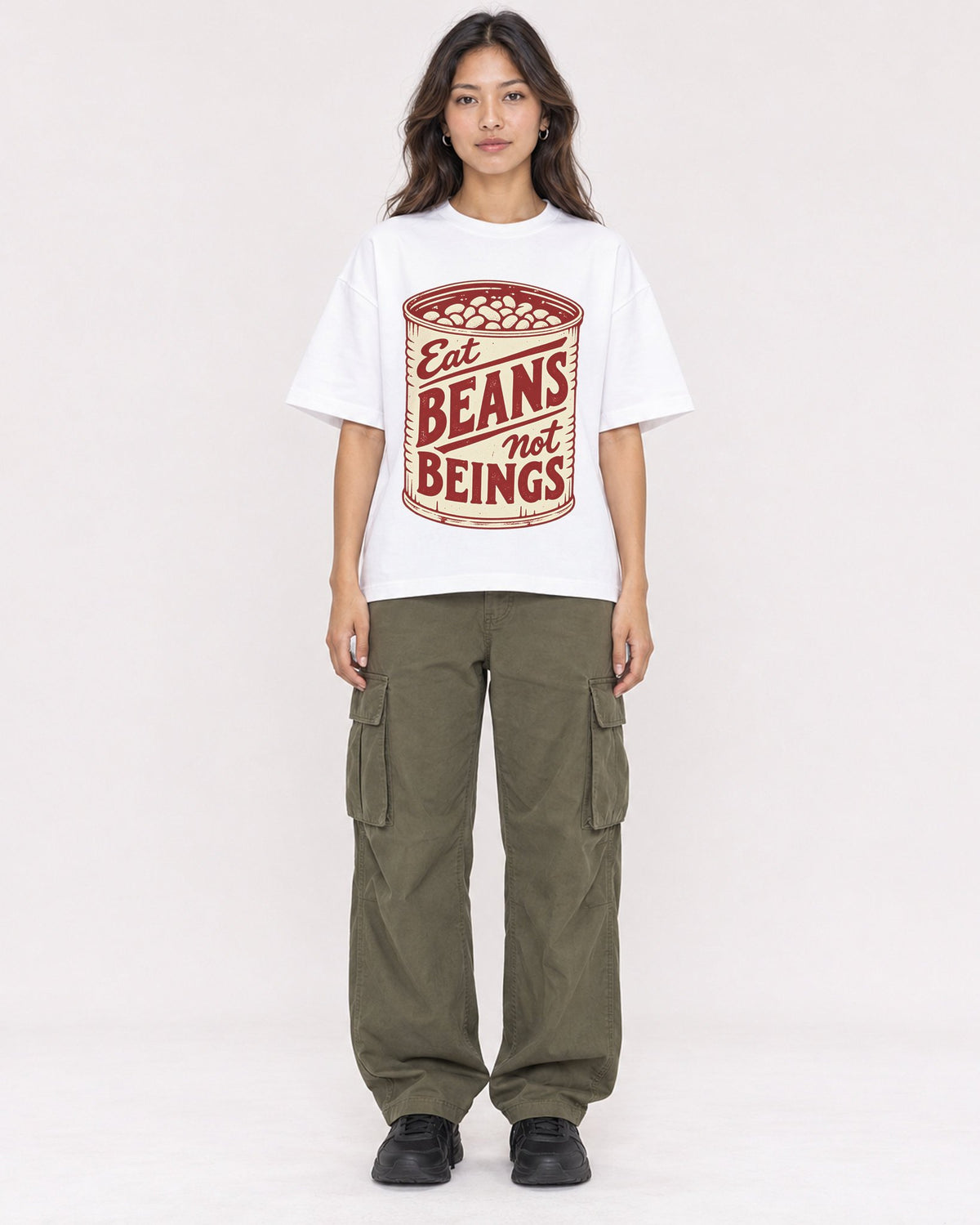 Mockup Boxy Heavyweight Tee White female full-body 02