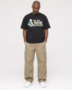Mockup Boxy Heavyweight Tee Black male full-body 44