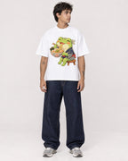 Mockup Boxy Heavyweight Tee White male full-body 06