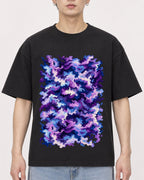 Mockup Boxy Heavyweight Tee Black male close-up 01