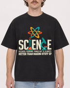 Mockup Boxy Heavyweight Tee Black male close-up 09