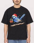 Mockup Boxy Heavyweight Tee Black male close-up 02
