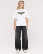 Mockup Boxy Heavyweight Tee White female full-body 08