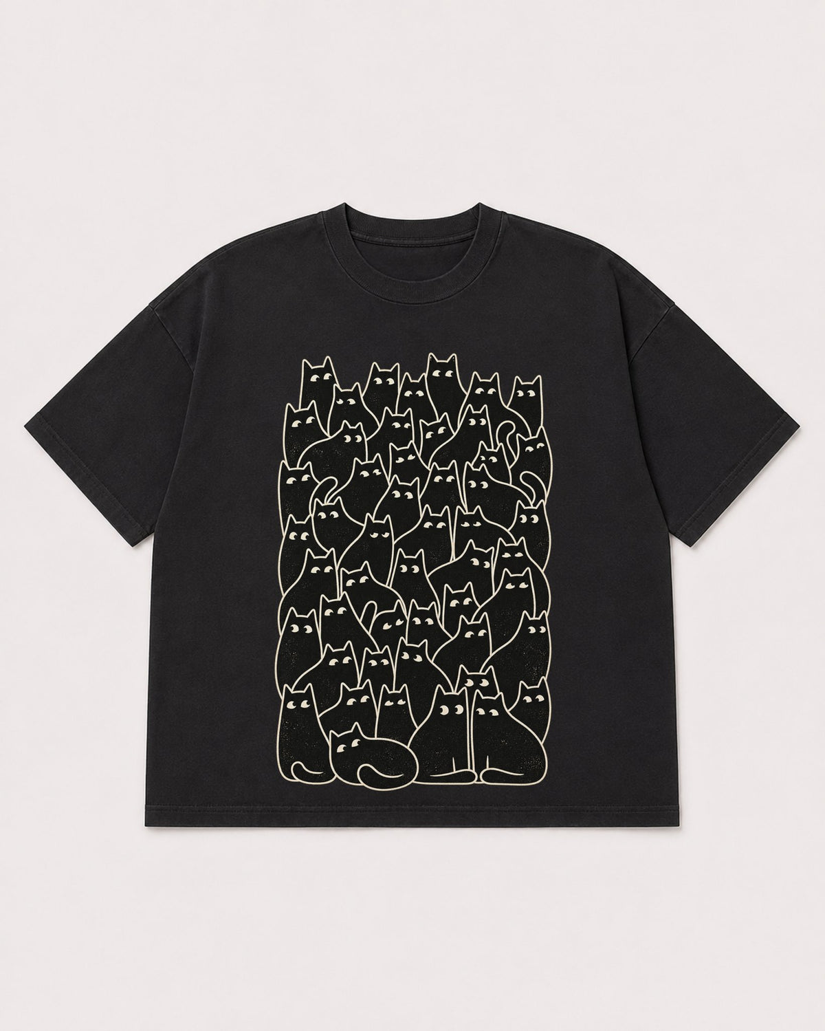 Mockup Boxy Heavyweight Tee Black product