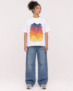 Mockup Boxy Heavyweight Tee White female full-body 20