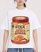 Mockup Boxy Heavyweight Tee White female close-up 21