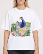 Mockup Boxy Heavyweight Tee White female close-up 08